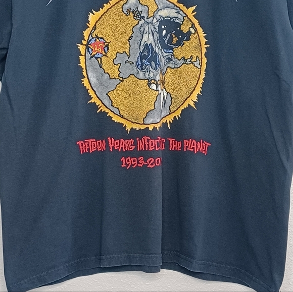 Vintage Metallica Club Infecting The Planet 1993-2008 Rock Metal Sz XL T-Shirt - Picture 5 of 13